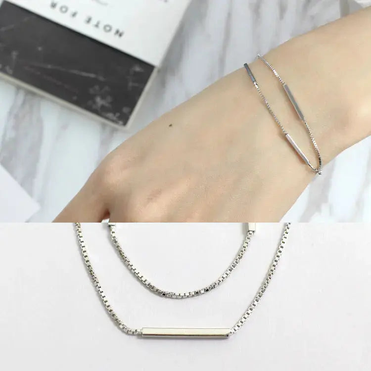 Lovcia Fashion Double Layer Box 925 Sterling Silver Bracelet-Bracelets-