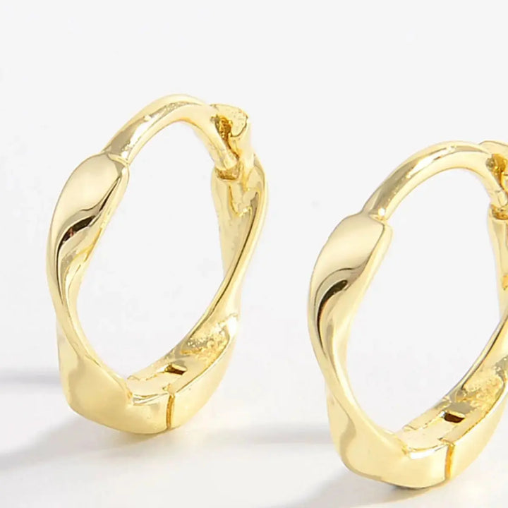 LOVCIA Elegant 925 Sterling Silver & Gold-Plated Hoop Earrings for Women