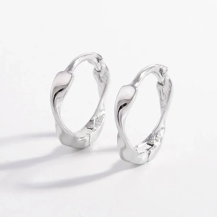 LOVCIA Elegant 925 Sterling Silver & Gold-Plated Hoop Earrings for Women