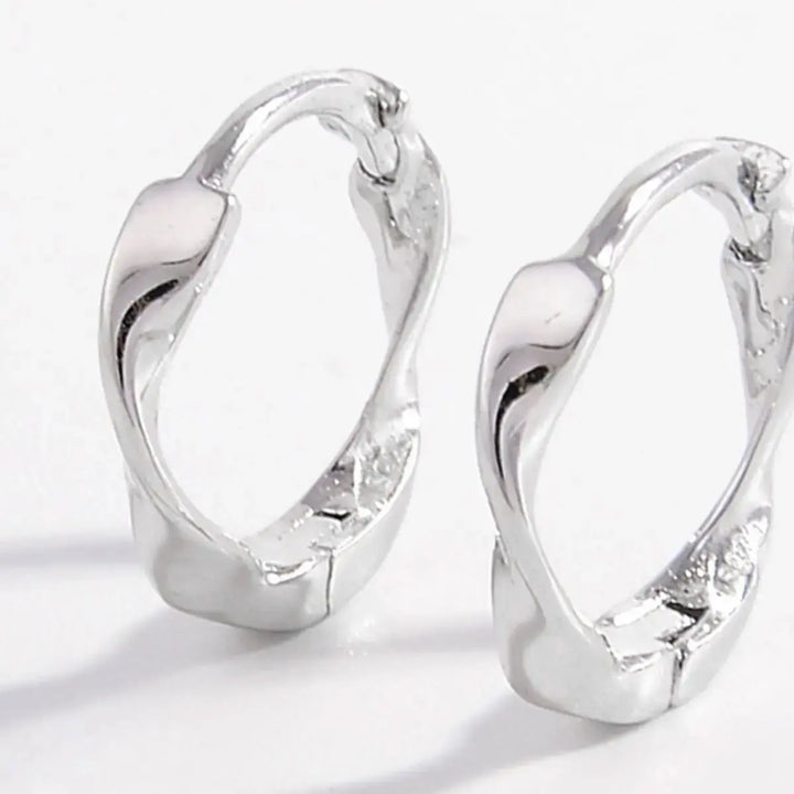 LOVCIA Elegant 925 Sterling Silver & Gold-Plated Hoop Earrings for Women