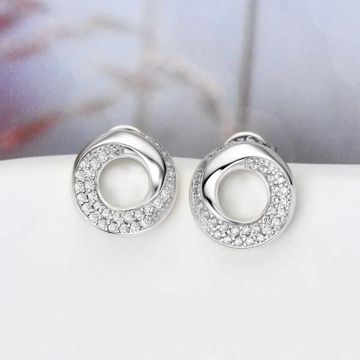 LOVCIA Elegant Moissanite Stud Earrings in 925 Sterling Silver for Women