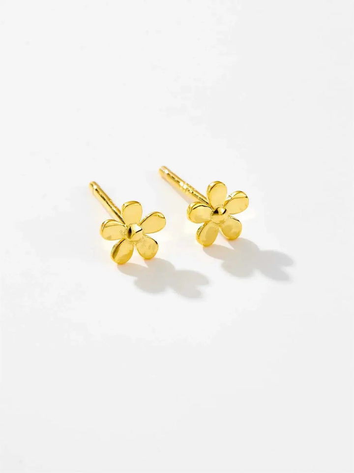 LOVCIA Blossoming Elegance: 925 Sterling Silver Flower Stud Earrings for Women