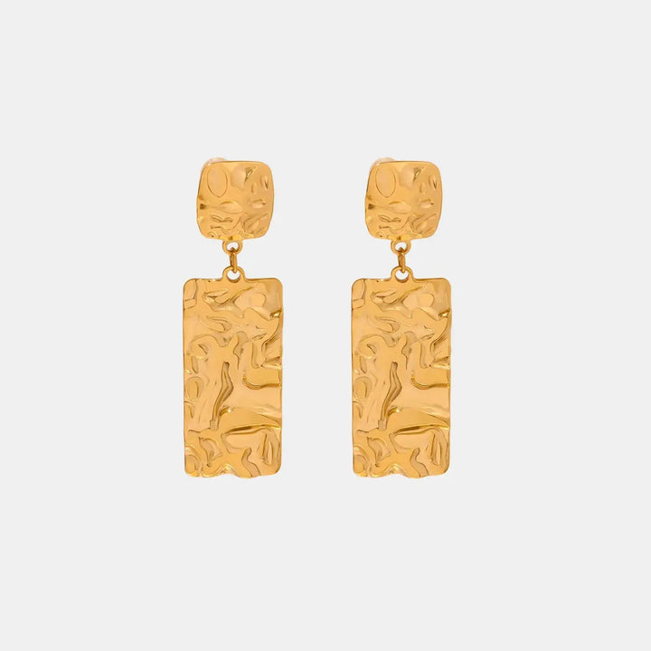 LOVCIA Gleaming Geometric Gold-Plated Titanium Earrings for Women