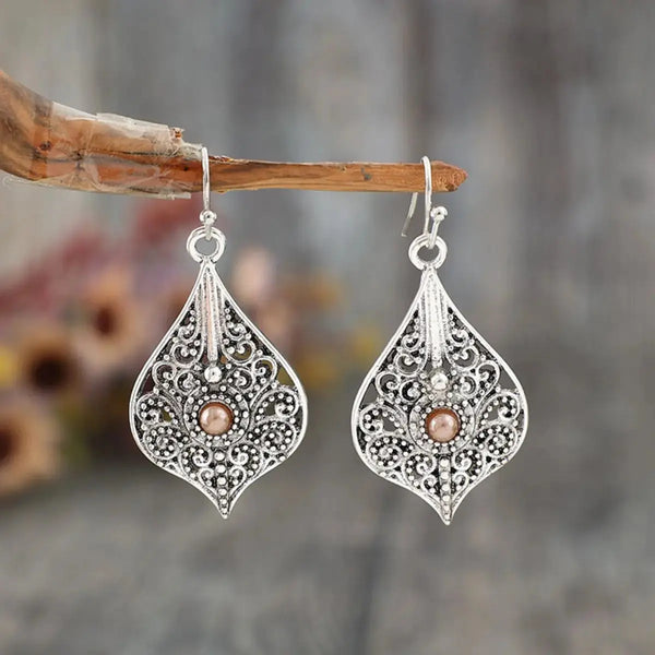 LOVCIA Elegant Silver-Plated Alloy Dangle Earrings for Women