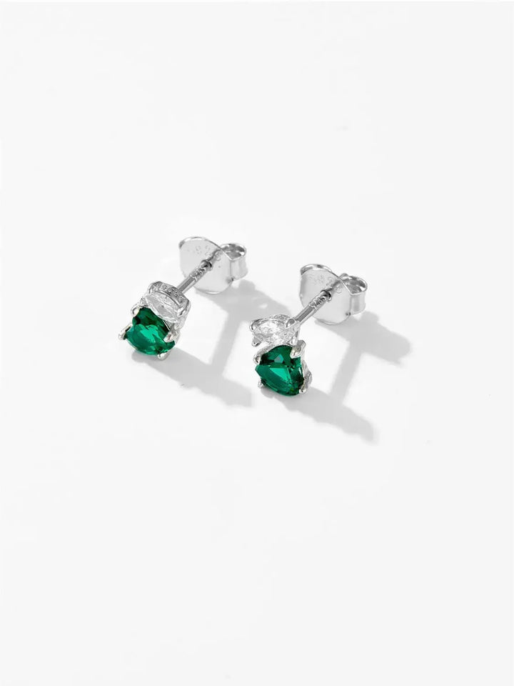 LOVCIA Elegant 925 Sterling Silver Zircon-Studded Earrings for Women