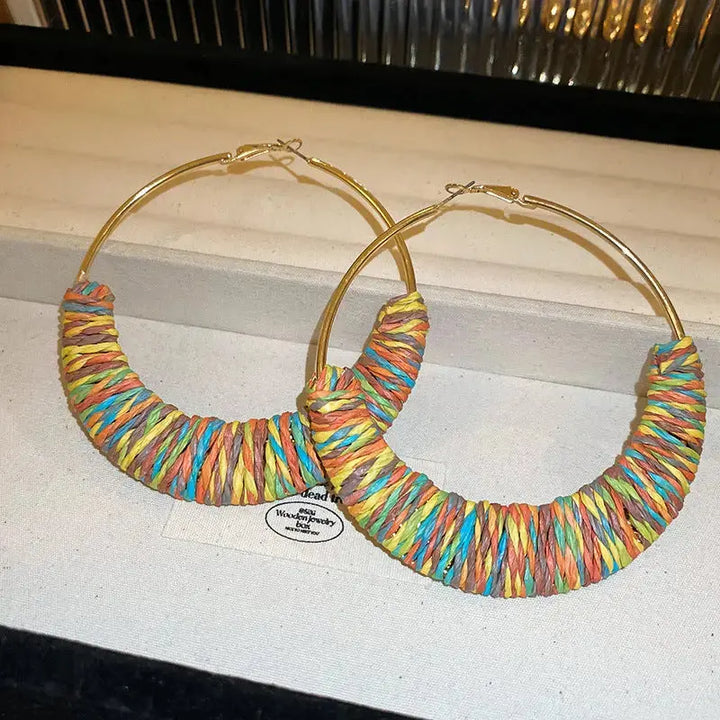 LOVCIA Nature-Inspired Alloy Hoop Earrings for Women