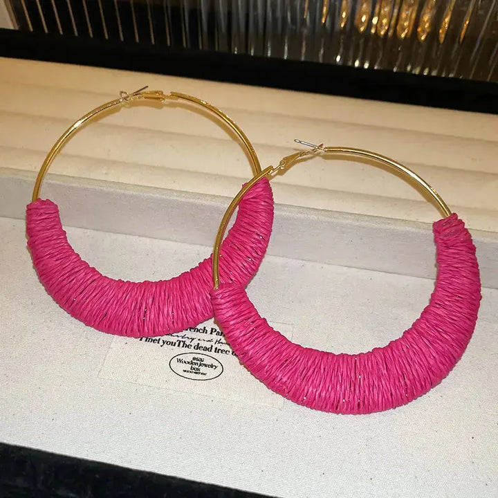 LOVCIA Nature-Inspired Alloy Hoop Earrings for Women