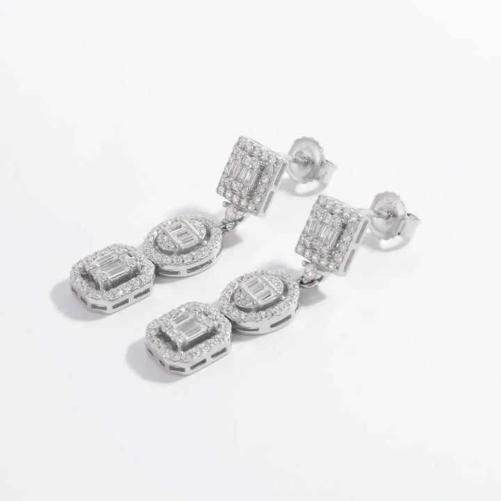 LOVCIA Elegant 925 Sterling Silver Zircon Stud Earrings for Women