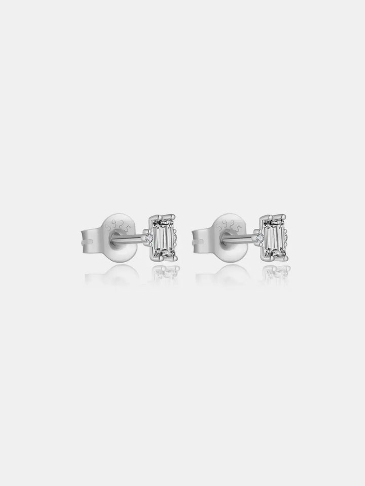 LOVCIA Elegant 925 Sterling Silver Zircon Sparkle Studs for Women