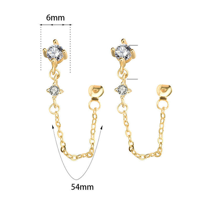 LOVCIA Dazzling 925 Sterling Silver Leverback Earrings for Women with AAA Cubic Zirconia