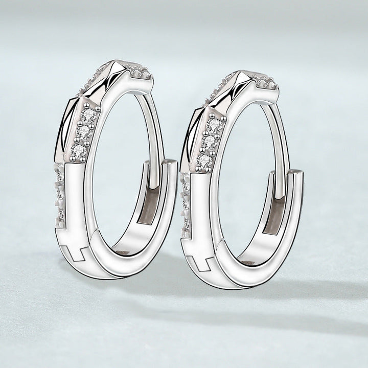 LOVCIA Elegant 925 Sterling Silver Mini Hoop Earrings for Women with AAA Cubic Zirconia