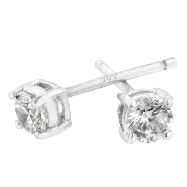 LOVCIA Elegant Rachel Rhodium-Plated Stud Earrings