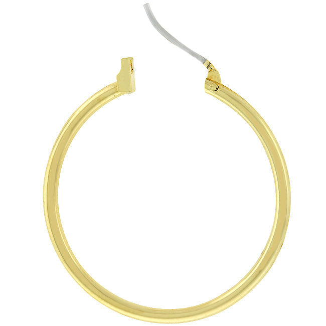 LOVCIA Elegant Gold-Tone Hoop Earrings