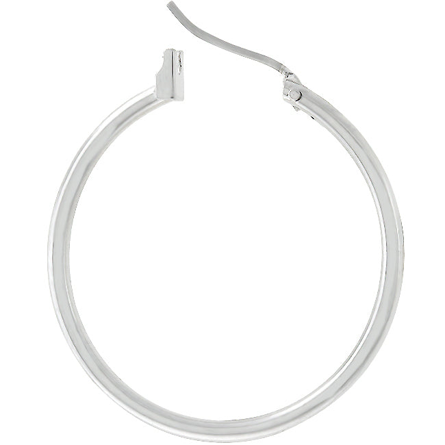 LOVCIA Glamorous Silver-Tone Hoop Earrings