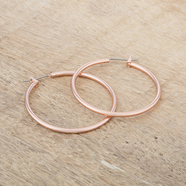 LOVCIA Radiant Rosegold Circle Earrings