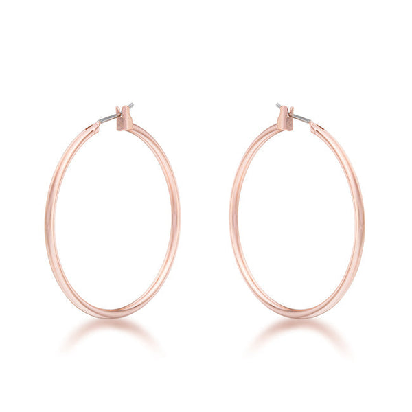 LOVCIA Radiant Rosegold Circle Earrings