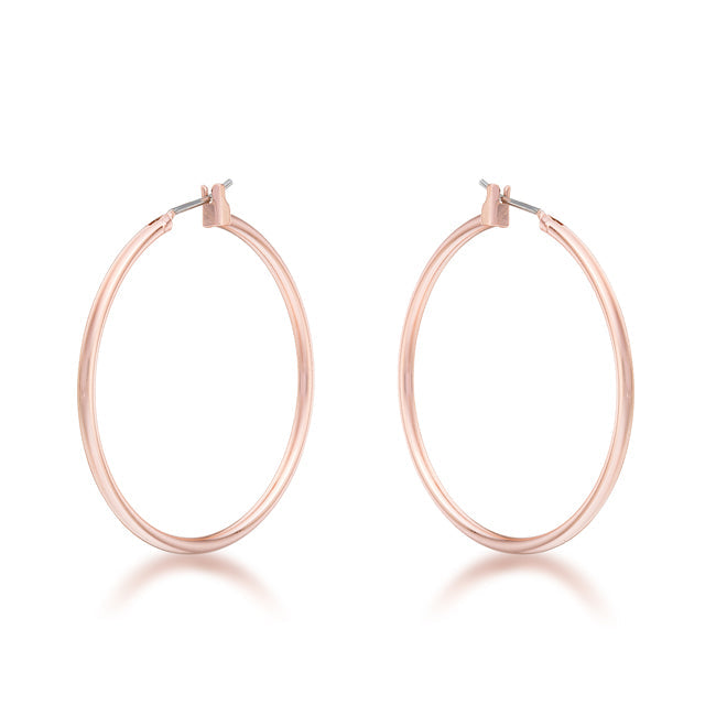 LOVCIA Radiant Rosegold Circle Earrings