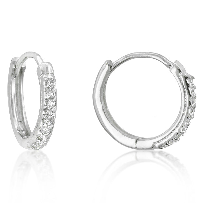 LOVCIA Elegant Mini Silver Hoop Earrings