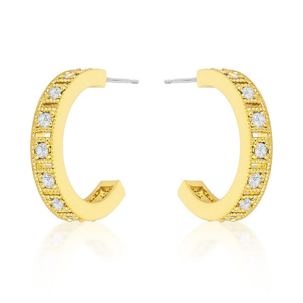 LOVCIA Radiant Roma Gold-Plated Hoop Earrings