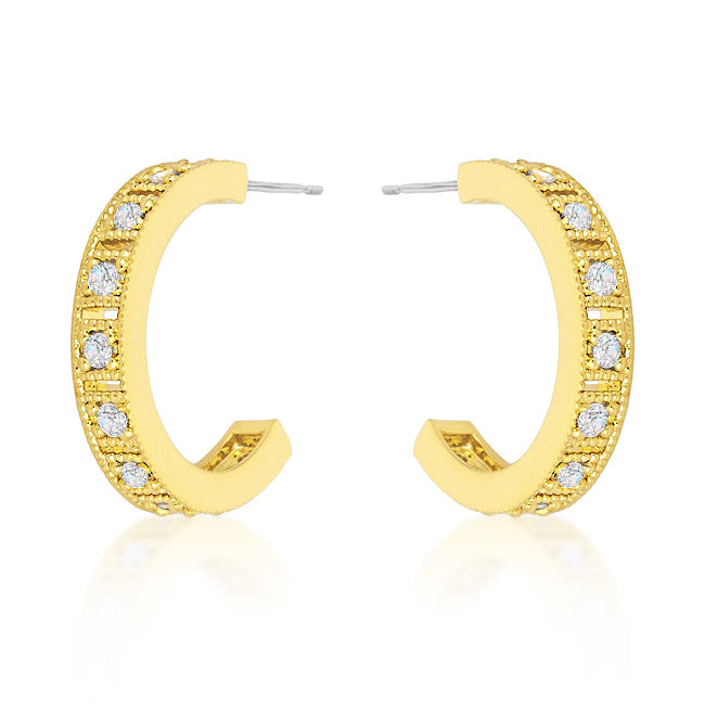 LOVCIA Radiant Roma Gold-Plated Hoop Earrings