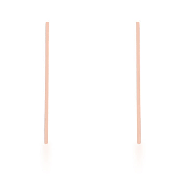 LOVCIA Rose Gold Minimalist Long Drop Earrings by Carolee