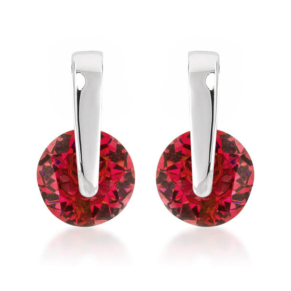 LOVCIA Radiant Red CZ Glamour Earrings