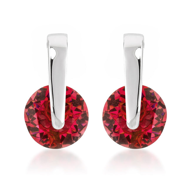 LOVCIA Radiant Red CZ Glamour Earrings