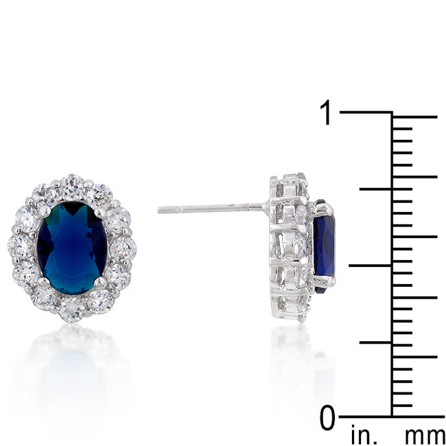 LOVCIA Elegant Sapphire Bridal Earrings