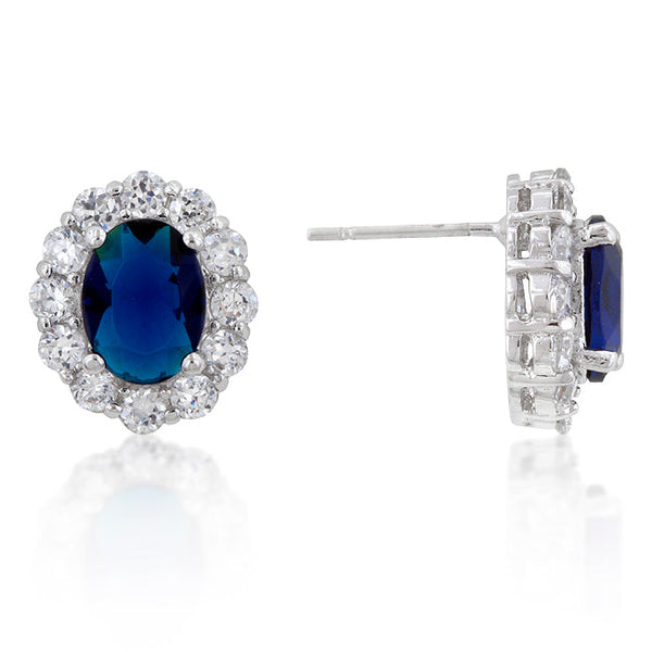 LOVCIA Elegant Sapphire Bridal Earrings