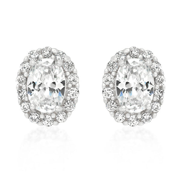 LOVCIA Elegant Antique-Inspired Clear Stone Earrings