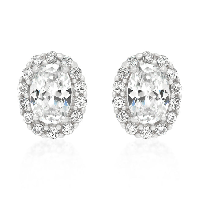 LOVCIA Elegant Antique-Inspired Clear Stone Earrings