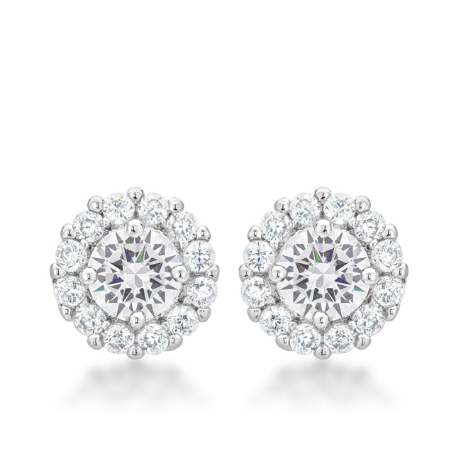 LOVCIA Elegant Bella Bridal Clear Earrings