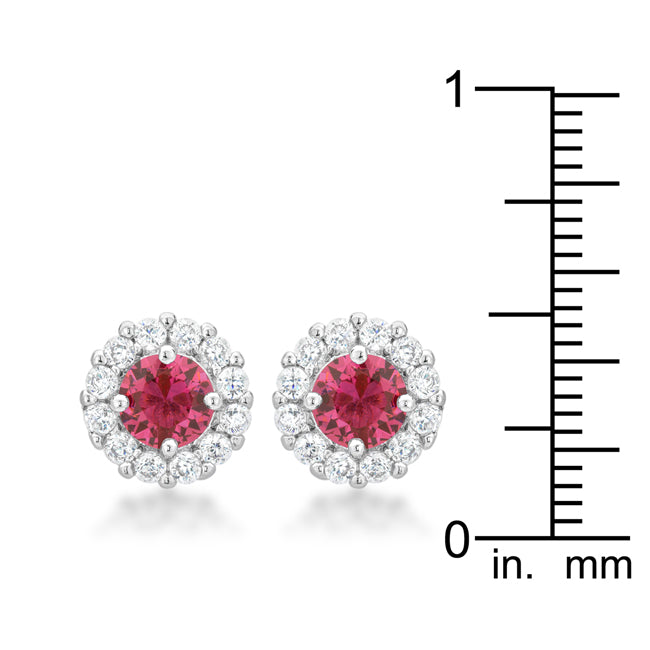 LOVCIA Elegant Pink Bella Bridal Earrings