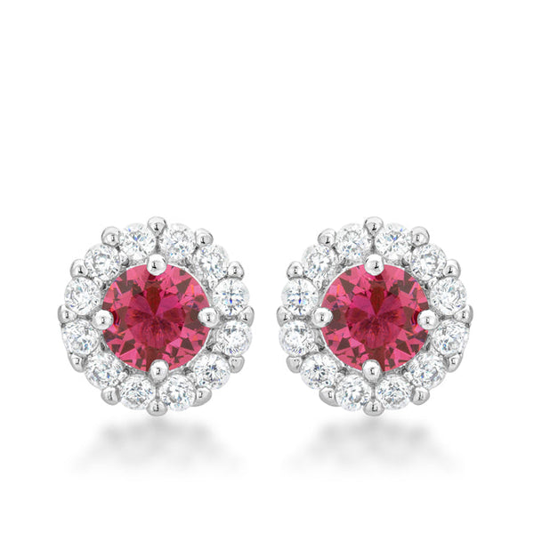 LOVCIA Elegant Pink Bella Bridal Earrings