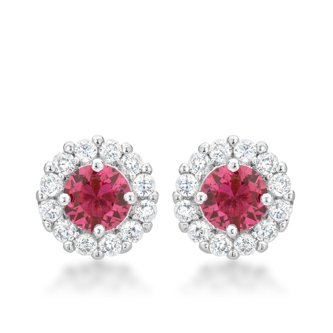 LOVCIA Elegant Pink Bella Bridal Earrings