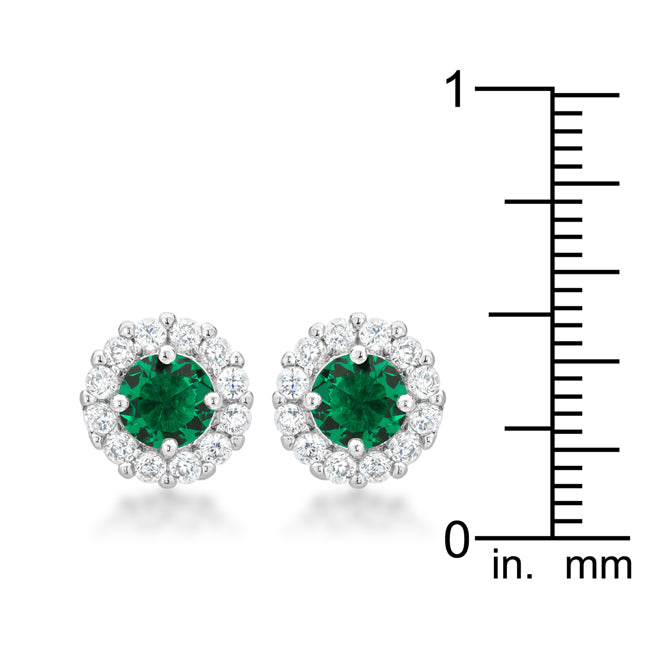 LOVCIA Elegant Green Bella Bridal Earrings