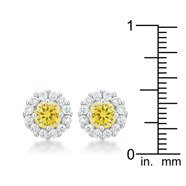 LOVCIA Elegant Bella Bridal Yellow Earrings