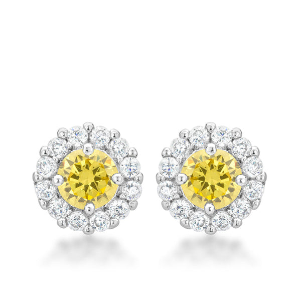 LOVCIA Elegant Bella Bridal Yellow Earrings