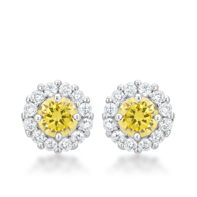 LOVCIA Elegant Bella Bridal Yellow Earrings