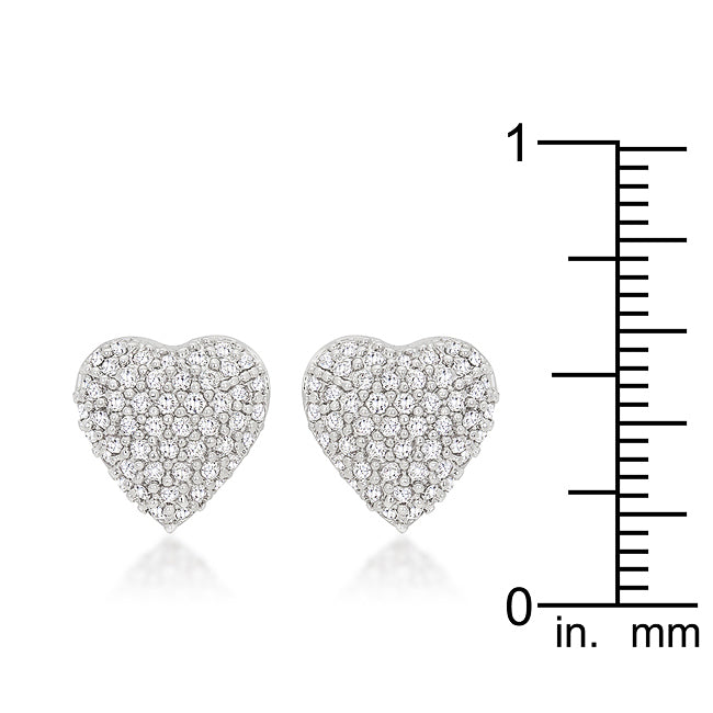 LOVCIA Radiant Pave Heart Shape Earrings