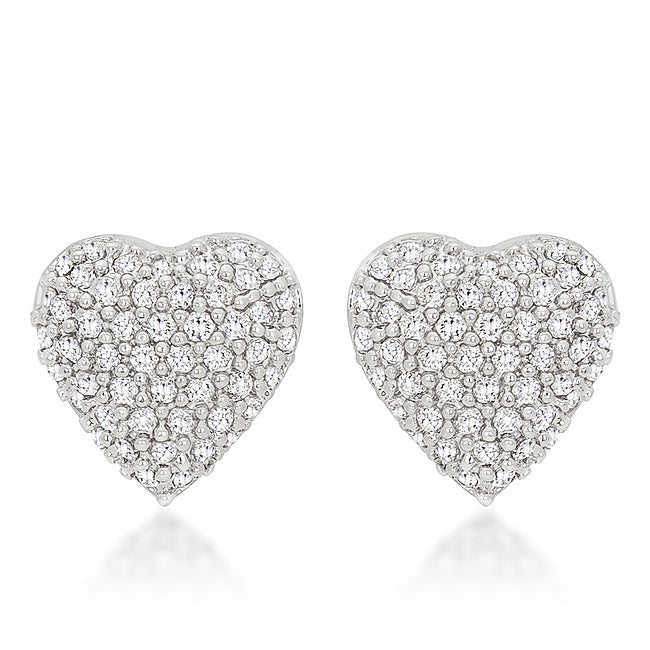 LOVCIA Radiant Pave Heart Shape Earrings