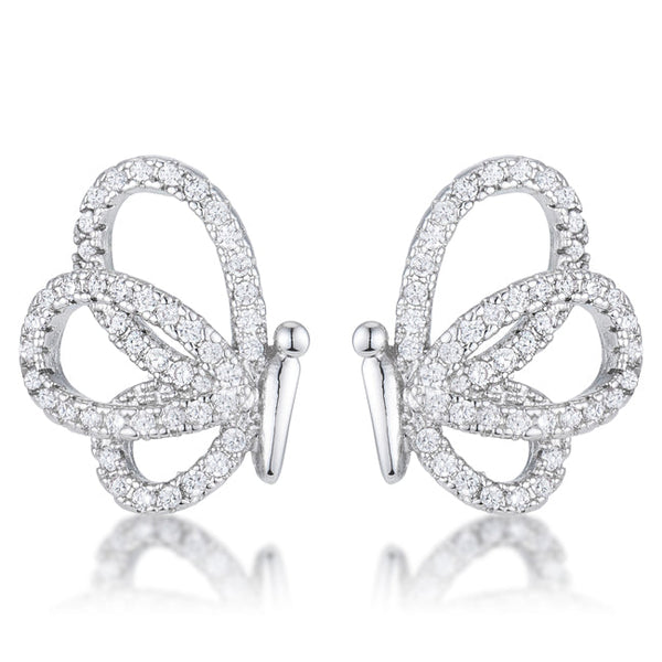 LOVCIA Whimsical .45 Ct Cubic Zirconia Butterfly Earrings