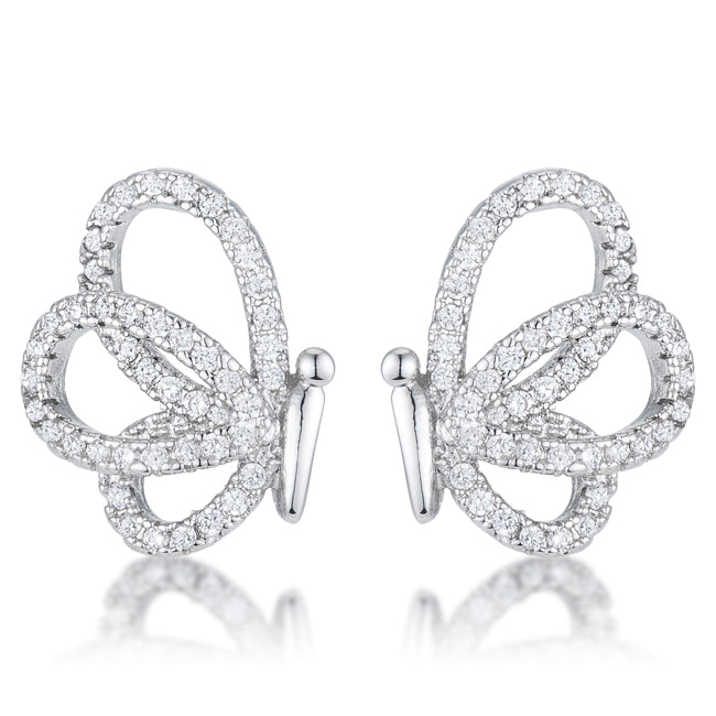 LOVCIA Whimsical .45 Ct Cubic Zirconia Butterfly Earrings