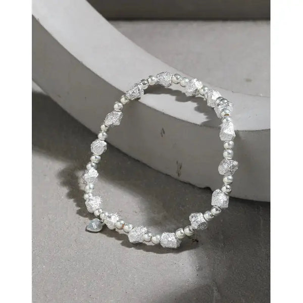 Lovcia Fashion Geometry Broken Stones Beads 925 Sterling Silver Bracelet-Bracelets-No Plating-No Plating