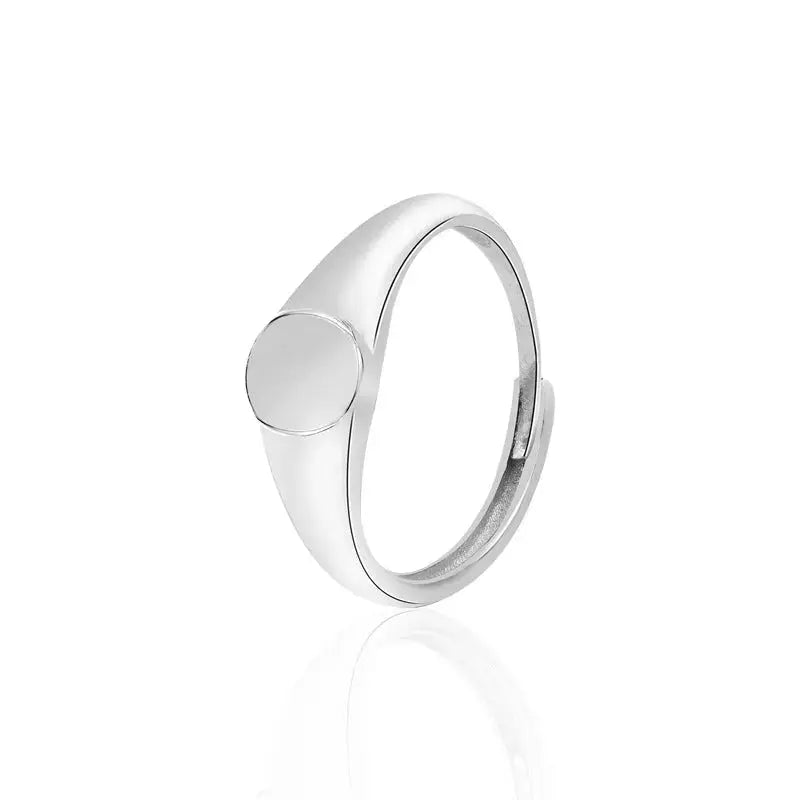 Lovcia Fashion Heart Projection 925 Sterling Silver Adjustable Ring-Rings-Silver-Silver