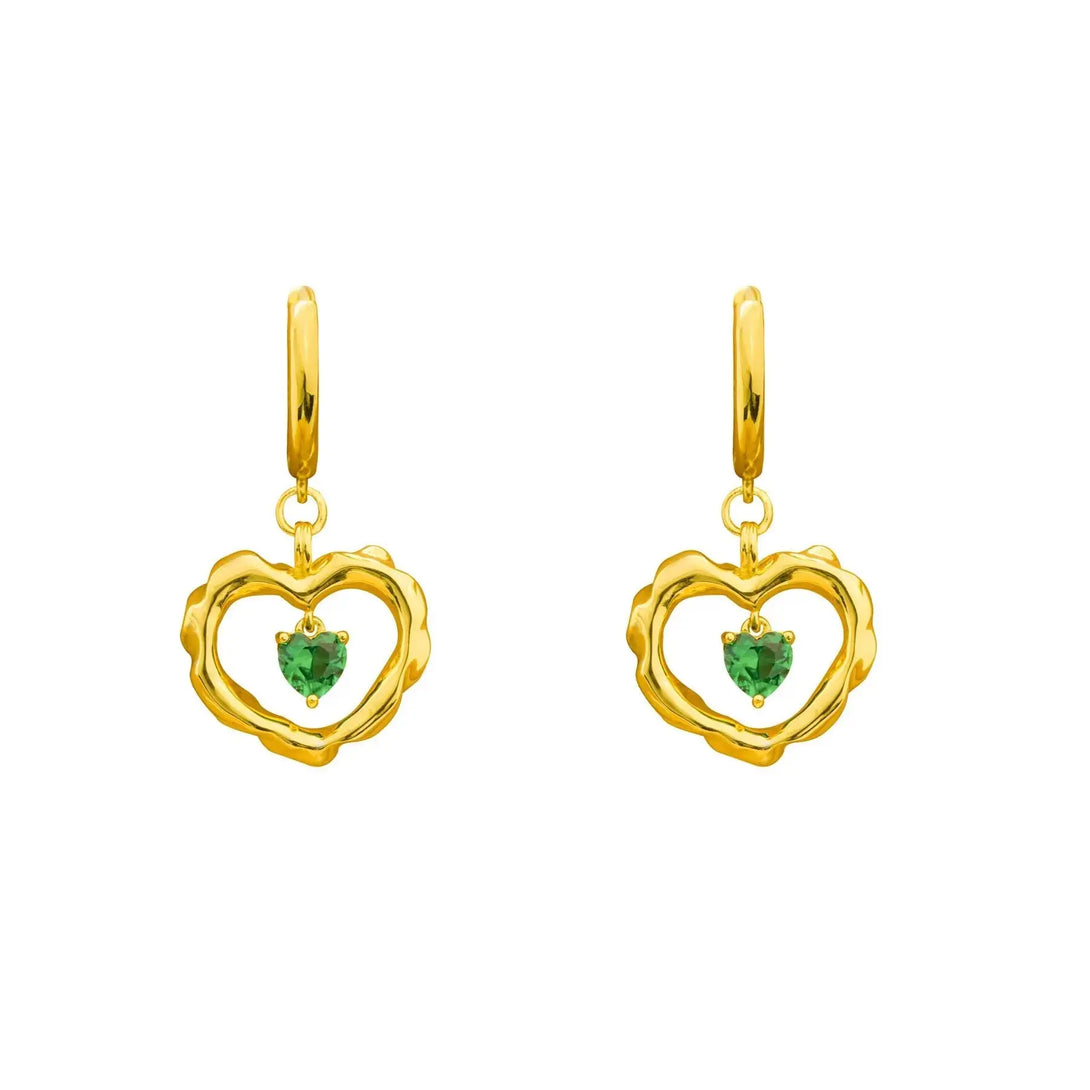 Lovcia Fashion Hollow CZ Double Heart 925 Sterling Silver Dangling Earrings-Earrings-White Cz & Silver-White Cz & Silver