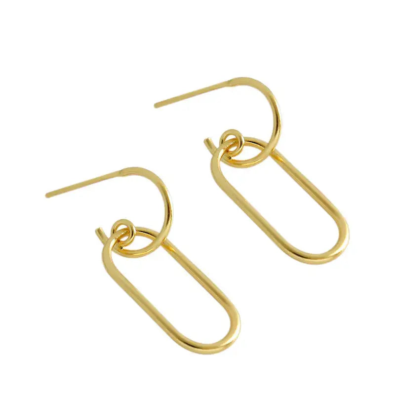 Lovcia Fashion Hollow Geometry Annular 925 Sterling Silver Dangling Earrings-Earrings-Rhodium-Rhodium