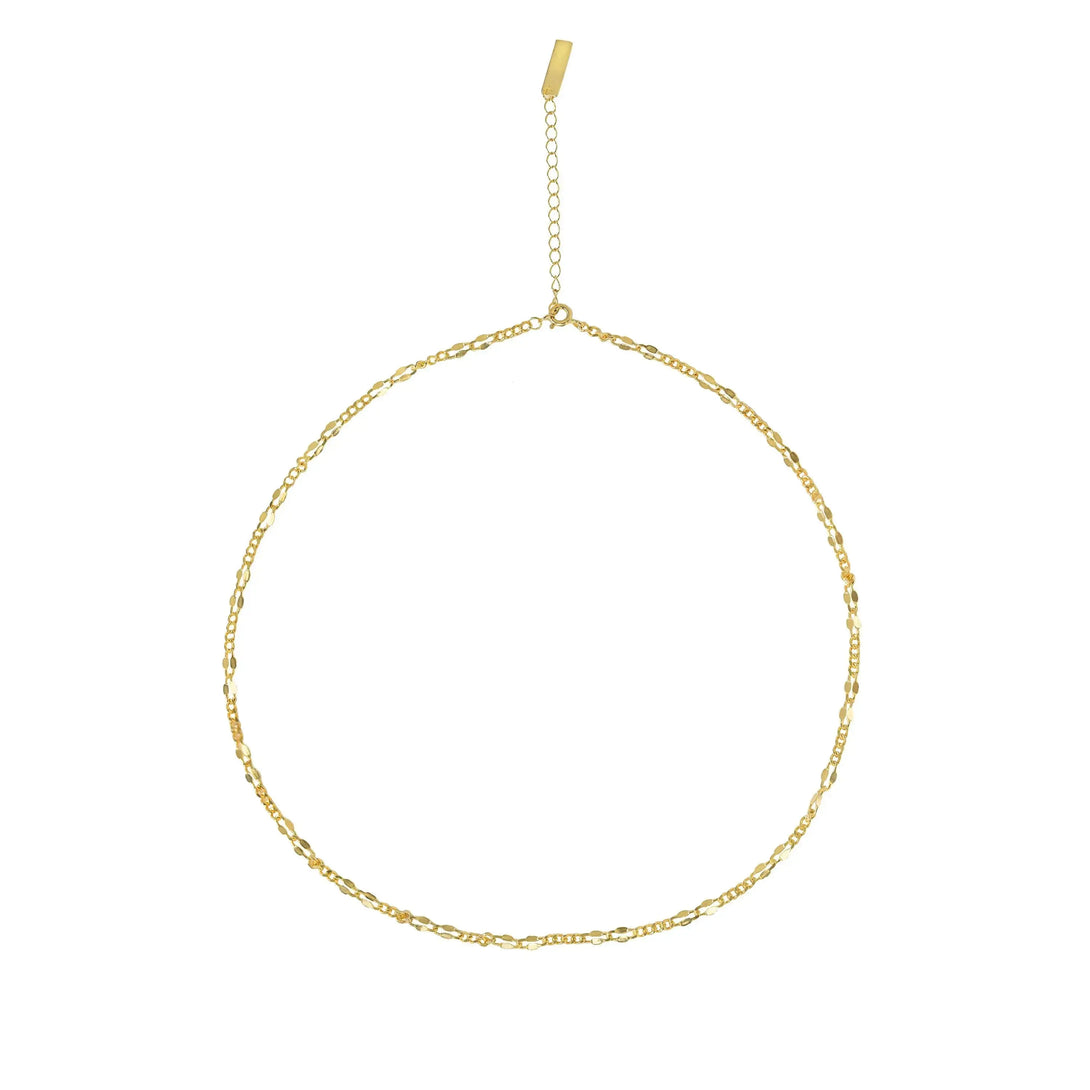 Lovcia Fashion Irregular Golden Hollow Chain 925 Sterling Silver Necklace-Necklaces-Silver-Silver