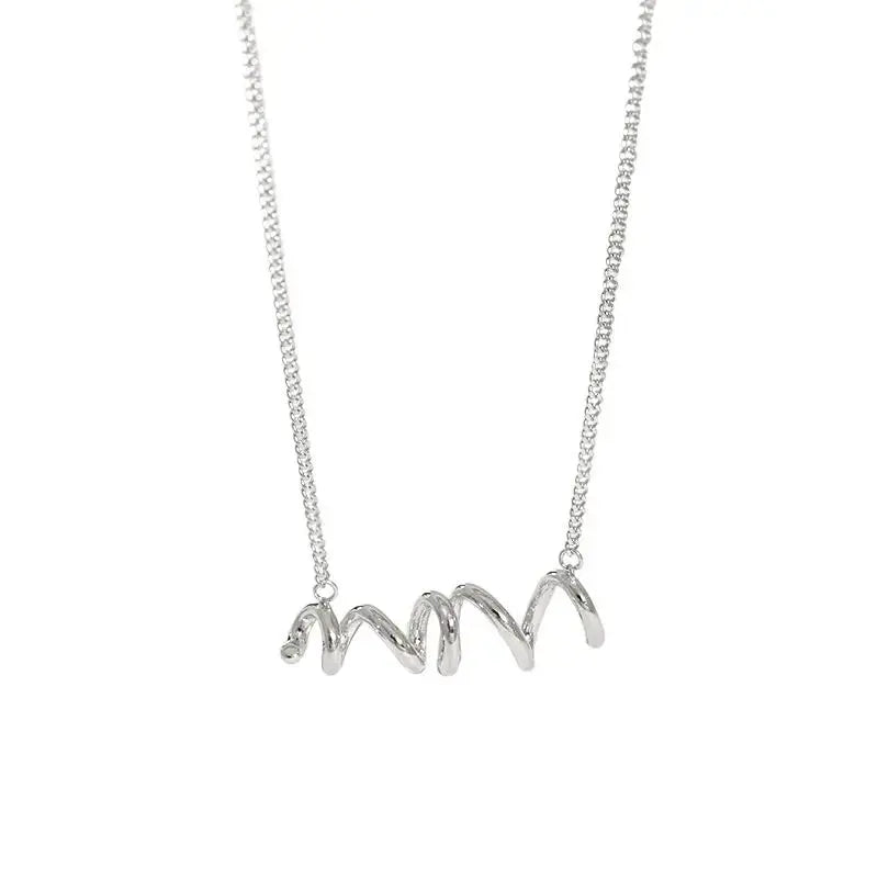 Lovcia Fashion Irregular Spring 925 Sterling Silver Necklace-Necklaces-Silver-Silver