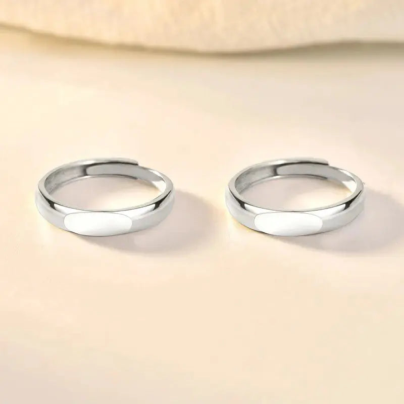 Lovcia Fashion LOVE Projection 925 Sterling Silver Adjustable Promise Ring-Rings-Men Ring-Men Ring